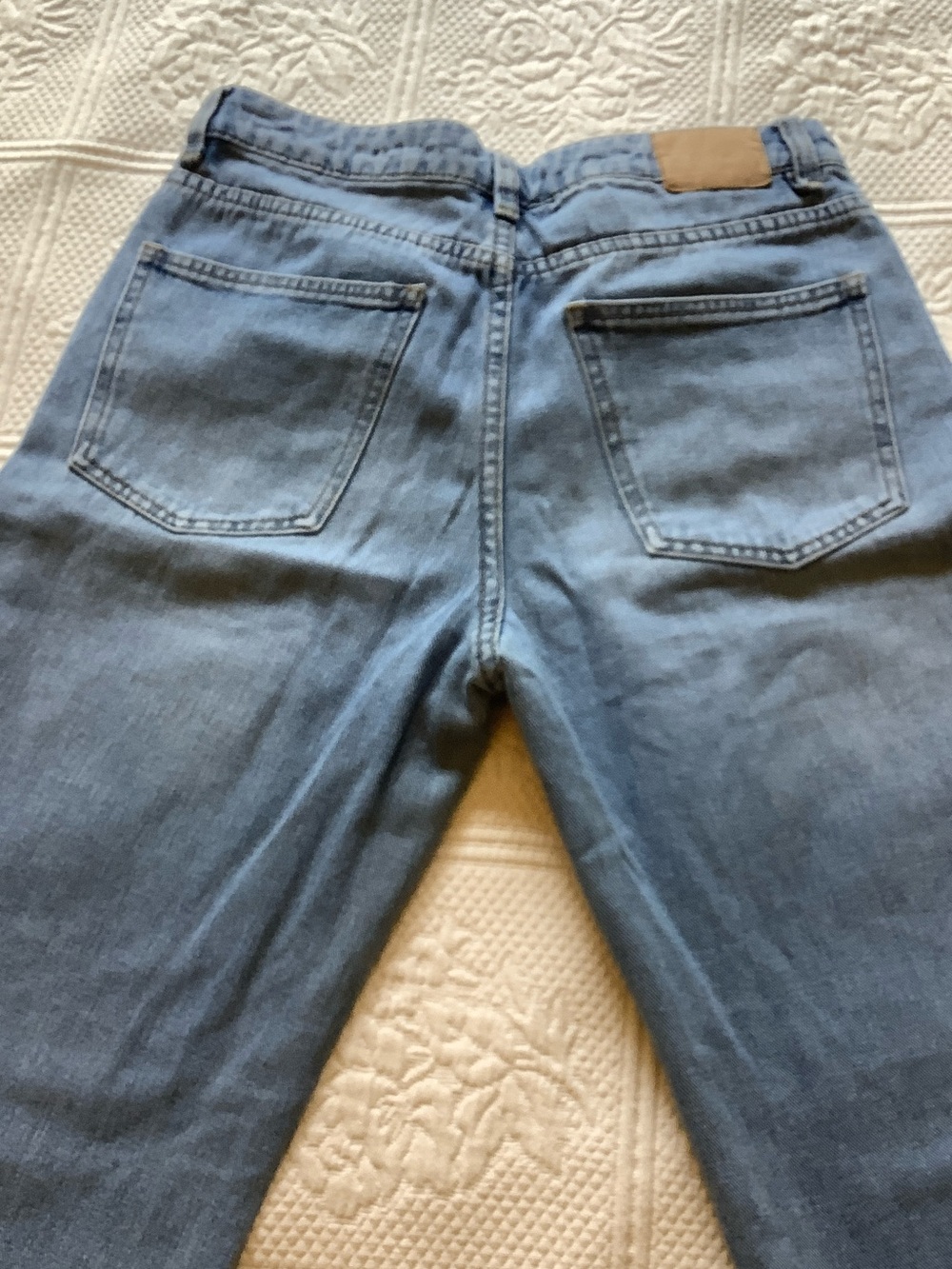 Motel Rocks Light Blue Straight Leg Jeans - Picture 8 of 13